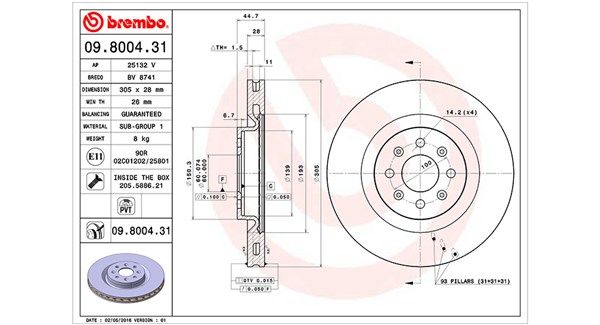 MAGNETI MARELLI Тормозной диск 360406064500